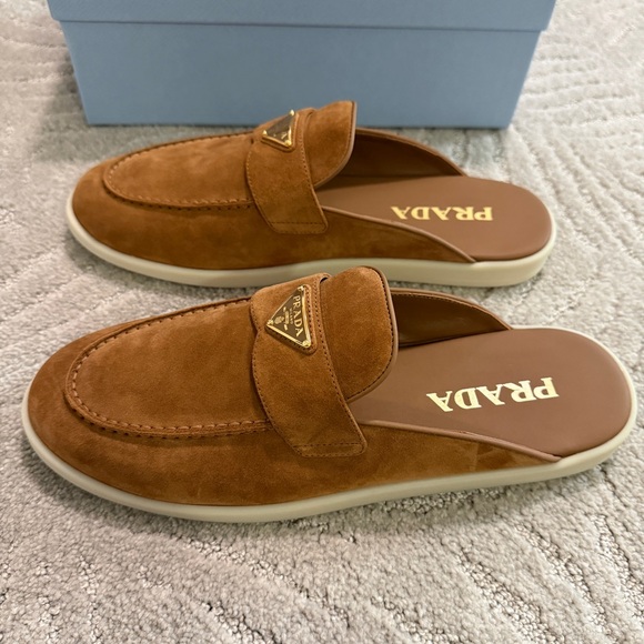 Prada Saint Tropez Suede Mules - Picture 8 of 14